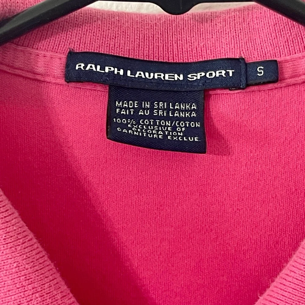 Ralph Lauren Sport Knit Polo Midi Dress | Bright Pink | Size Small - Picture 4 of 5